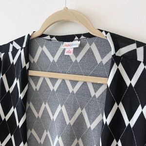 NWT LuLaRoe Caroline Cardigan - S - Black and White